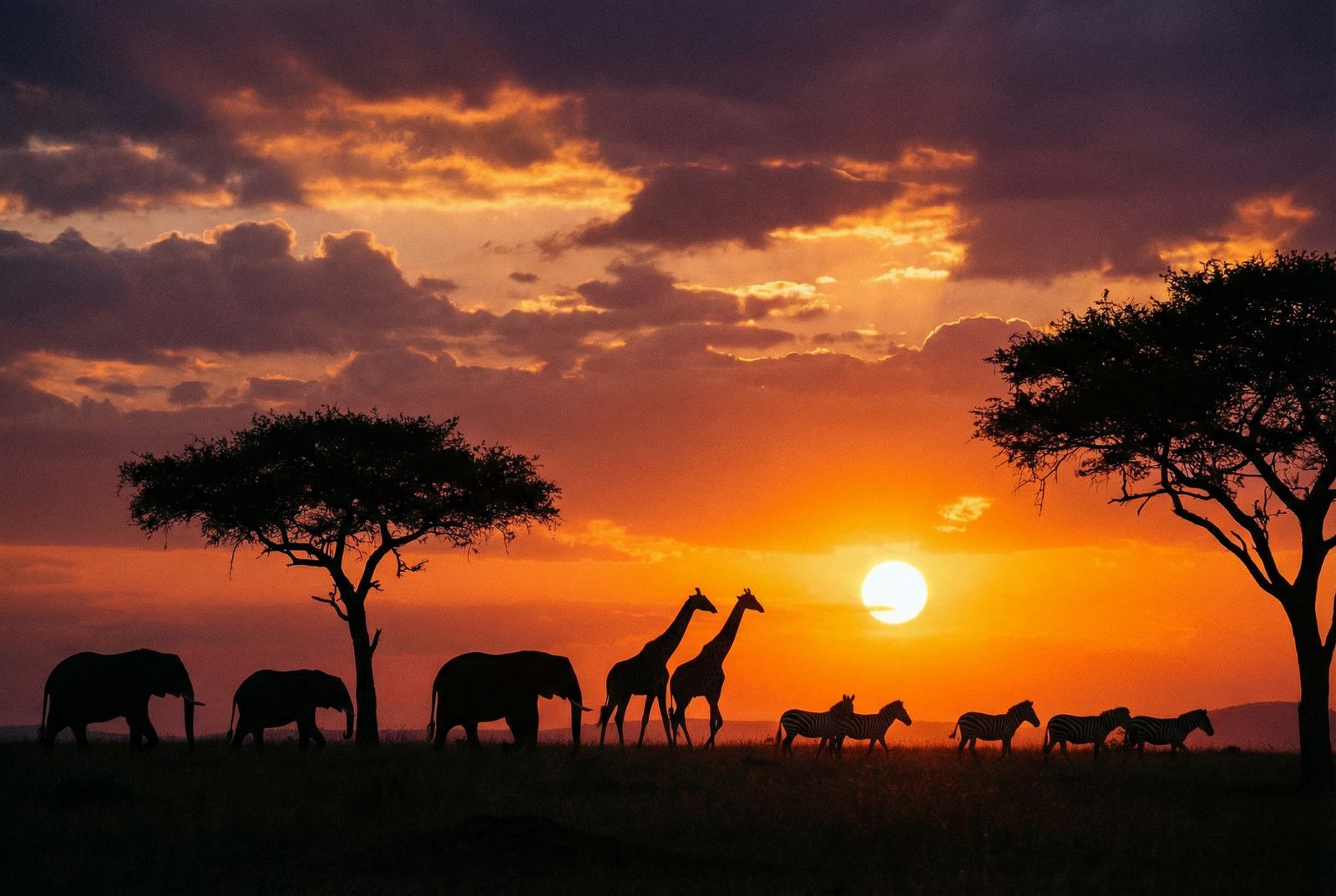 茄子视频非洲草原日落视频